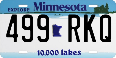 MN license plate 499RKQ