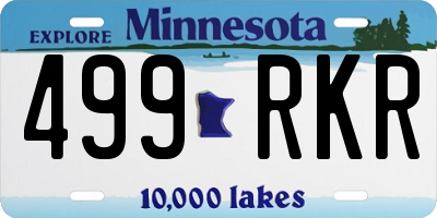 MN license plate 499RKR