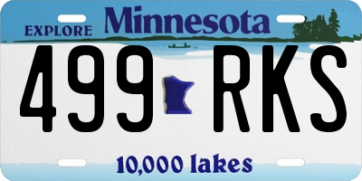 MN license plate 499RKS