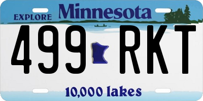 MN license plate 499RKT