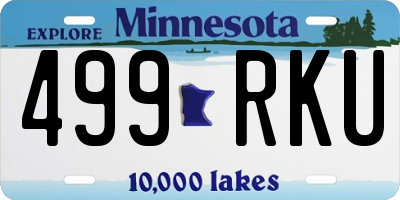 MN license plate 499RKU