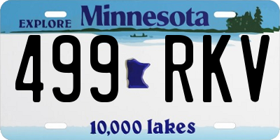 MN license plate 499RKV