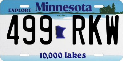 MN license plate 499RKW