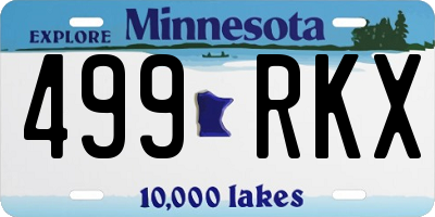 MN license plate 499RKX