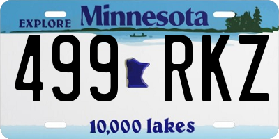 MN license plate 499RKZ