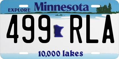 MN license plate 499RLA
