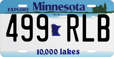 MN license plate 499RLB