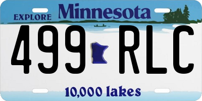 MN license plate 499RLC