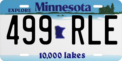 MN license plate 499RLE