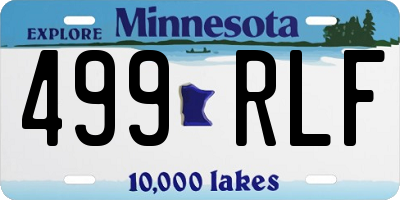 MN license plate 499RLF