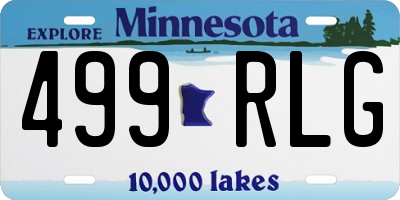 MN license plate 499RLG