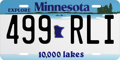 MN license plate 499RLI