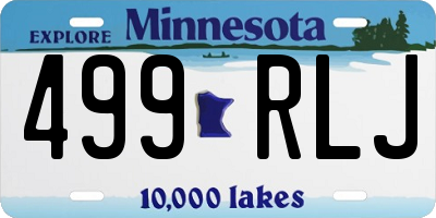 MN license plate 499RLJ