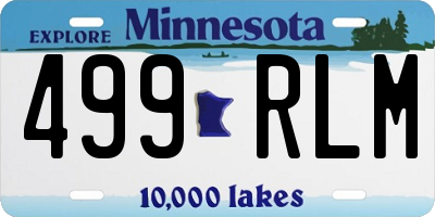 MN license plate 499RLM
