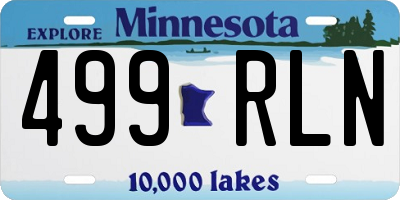 MN license plate 499RLN