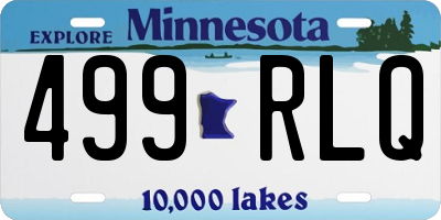 MN license plate 499RLQ