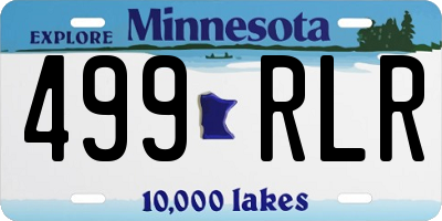 MN license plate 499RLR