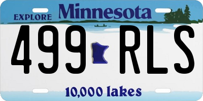 MN license plate 499RLS