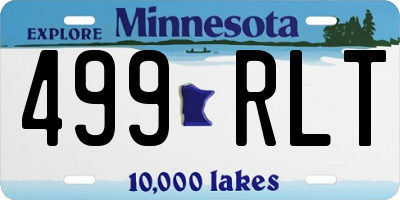 MN license plate 499RLT