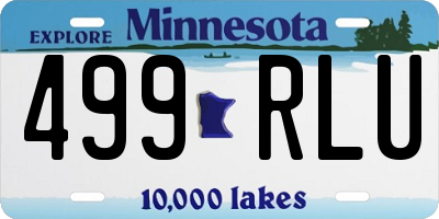 MN license plate 499RLU