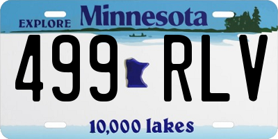 MN license plate 499RLV