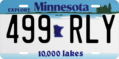 MN license plate 499RLY