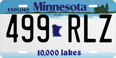MN license plate 499RLZ