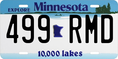 MN license plate 499RMD