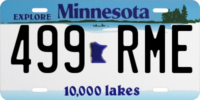 MN license plate 499RME