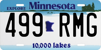 MN license plate 499RMG