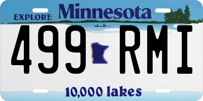 MN license plate 499RMI