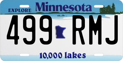 MN license plate 499RMJ