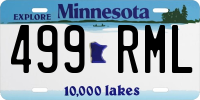 MN license plate 499RML