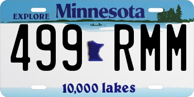 MN license plate 499RMM