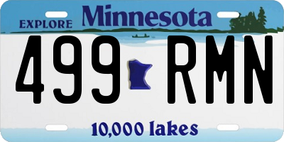 MN license plate 499RMN