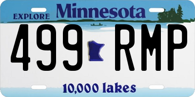 MN license plate 499RMP