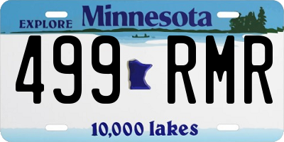 MN license plate 499RMR