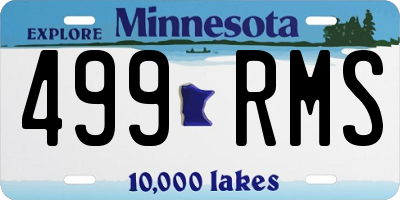 MN license plate 499RMS