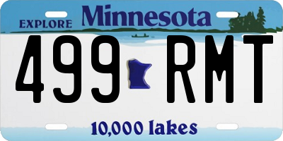MN license plate 499RMT