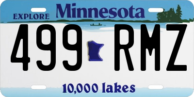 MN license plate 499RMZ