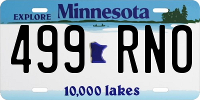 MN license plate 499RNO