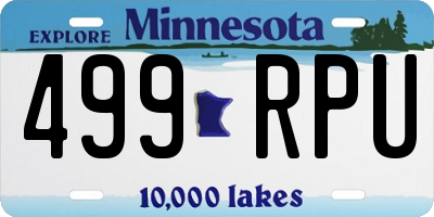 MN license plate 499RPU