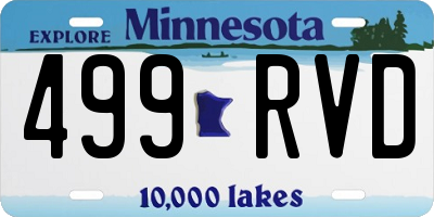 MN license plate 499RVD