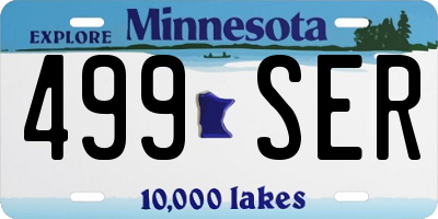 MN license plate 499SER