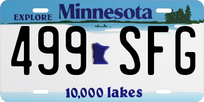 MN license plate 499SFG