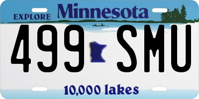 MN license plate 499SMU
