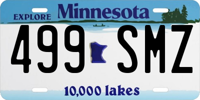MN license plate 499SMZ