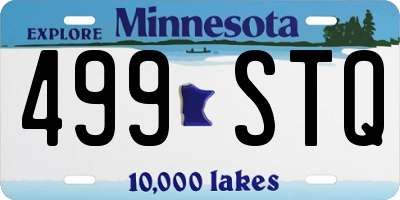MN license plate 499STQ