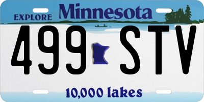 MN license plate 499STV