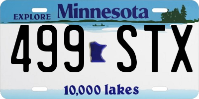 MN license plate 499STX